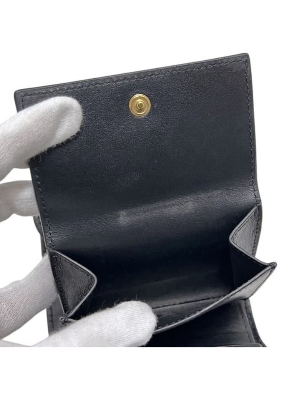 Celine Trifold Wallet Small Flap Black - Picture 4 of 10